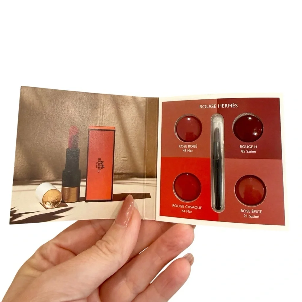 Hermes Lipstick Rouge Sample Set - Rose Bois, Rouge H, Rouge Casaque, Rose Épicé